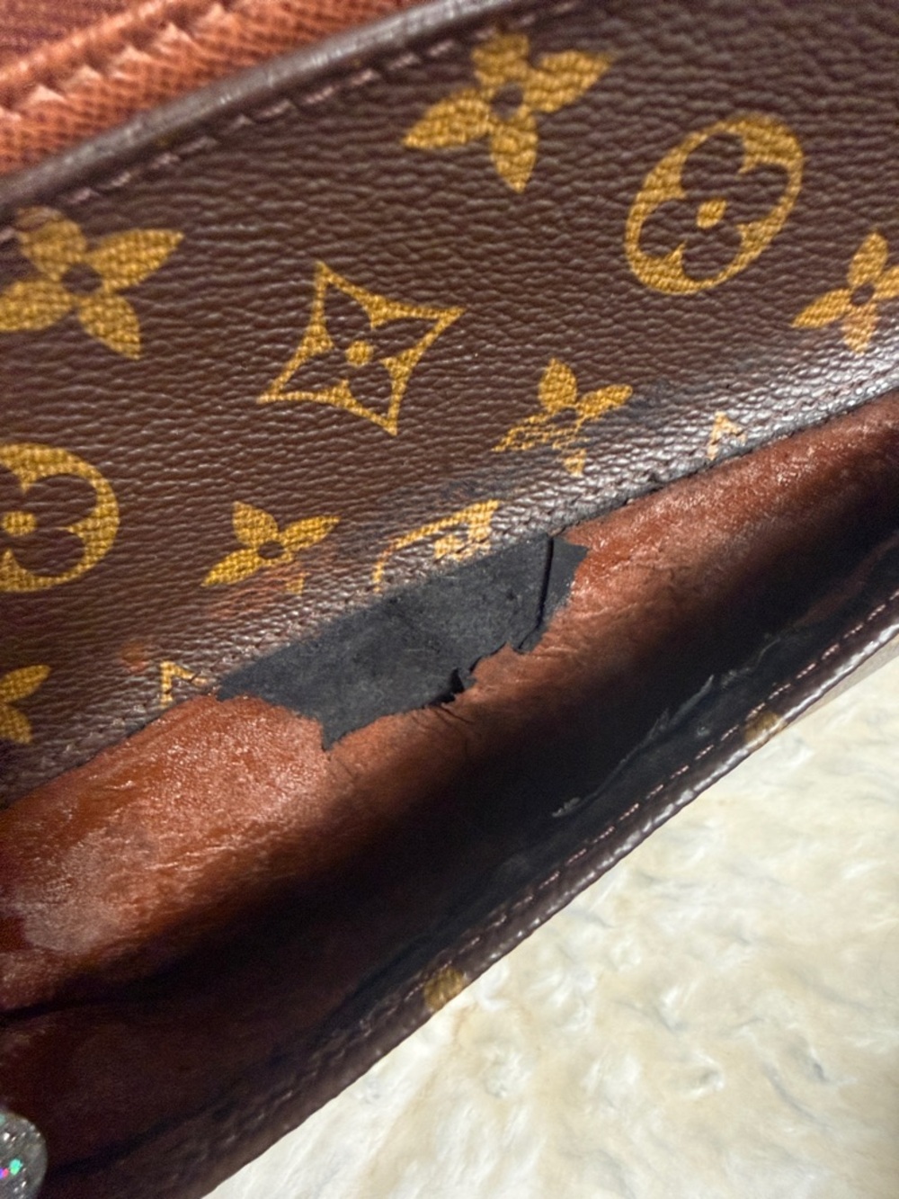 Louis Vuitton Brown Monogram Wristlet Pouch - Picture 5 of 7